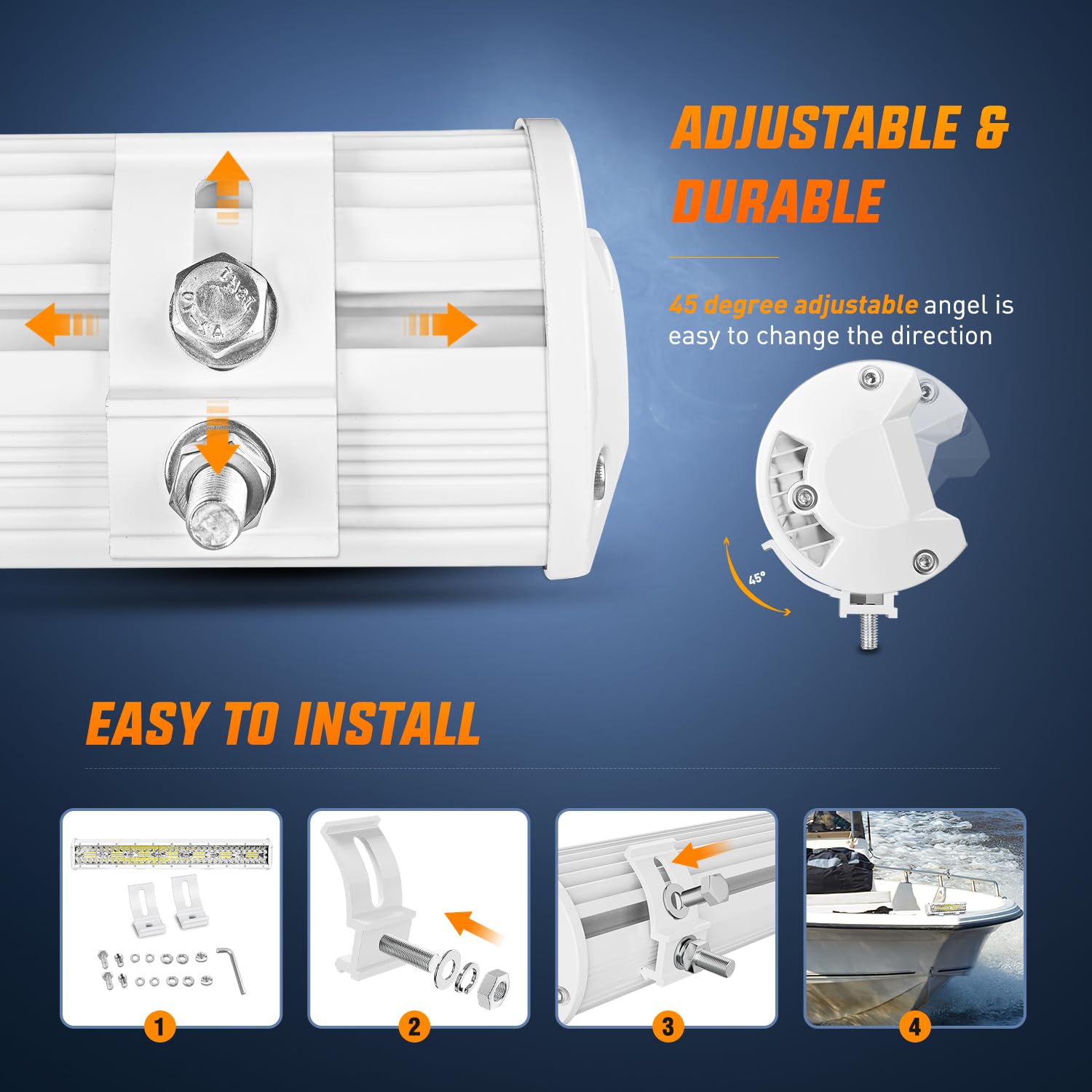 Nilight 360-degree adjustable bracket for flexible beam direction