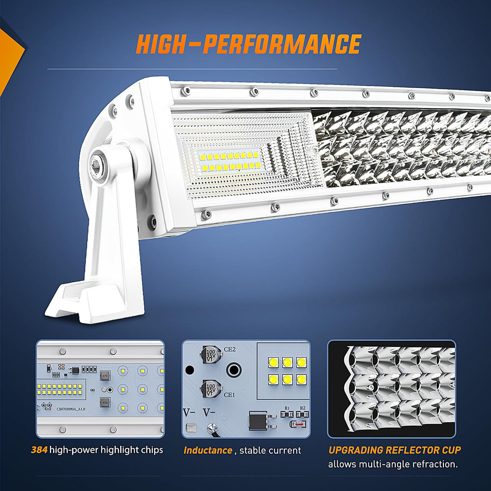 Nilight 52 inch light bar beam combo for wide flood and focused spot illumination