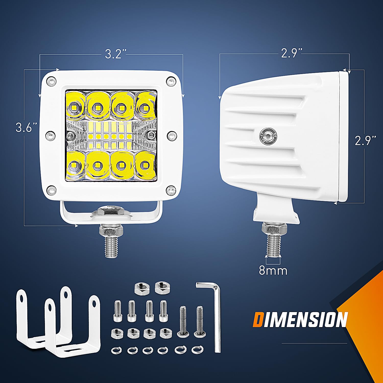 Nilight light pods show 3in white beam for closeup vessel illumination