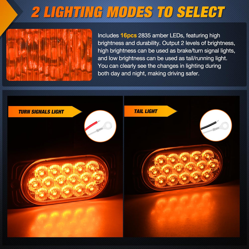 Nilight marker light in 4.4-inch aluminum housing with amber LED, ideal for daytime visibility.