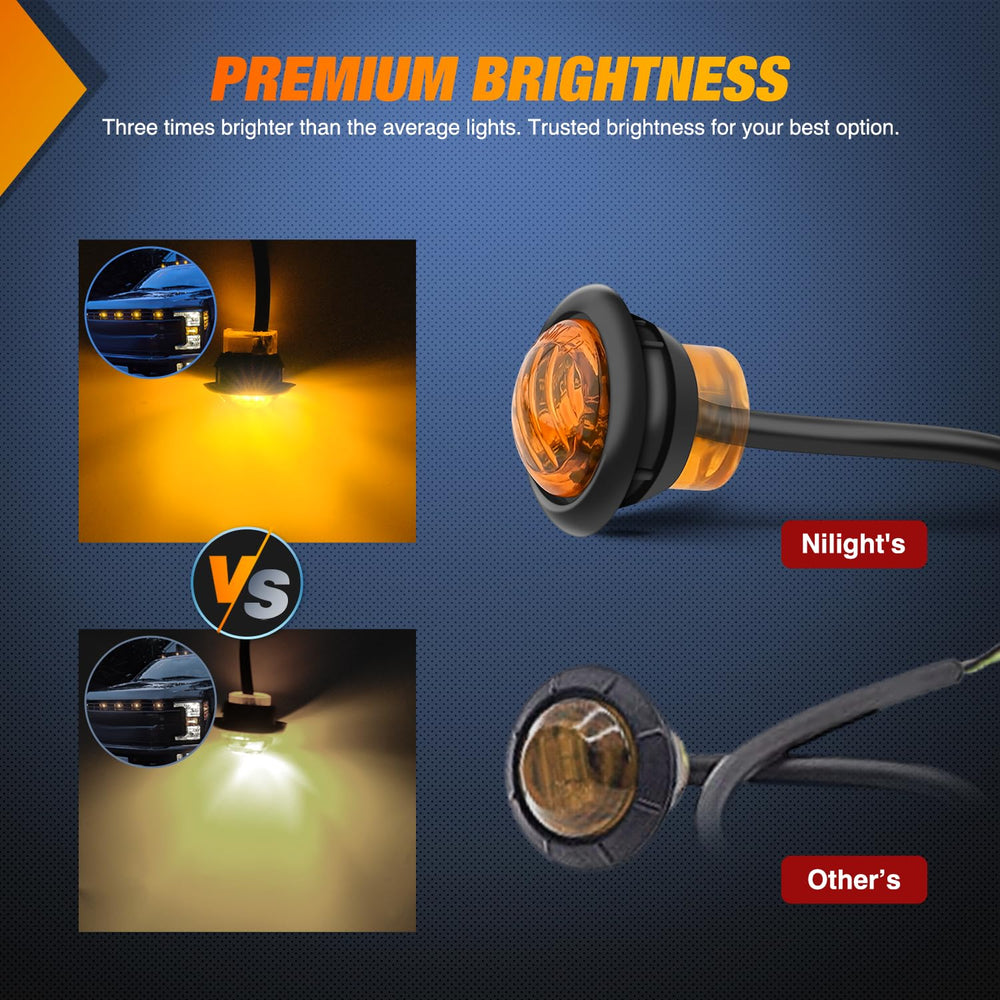 Nilight marker light on a truck application for enhanced visibility.