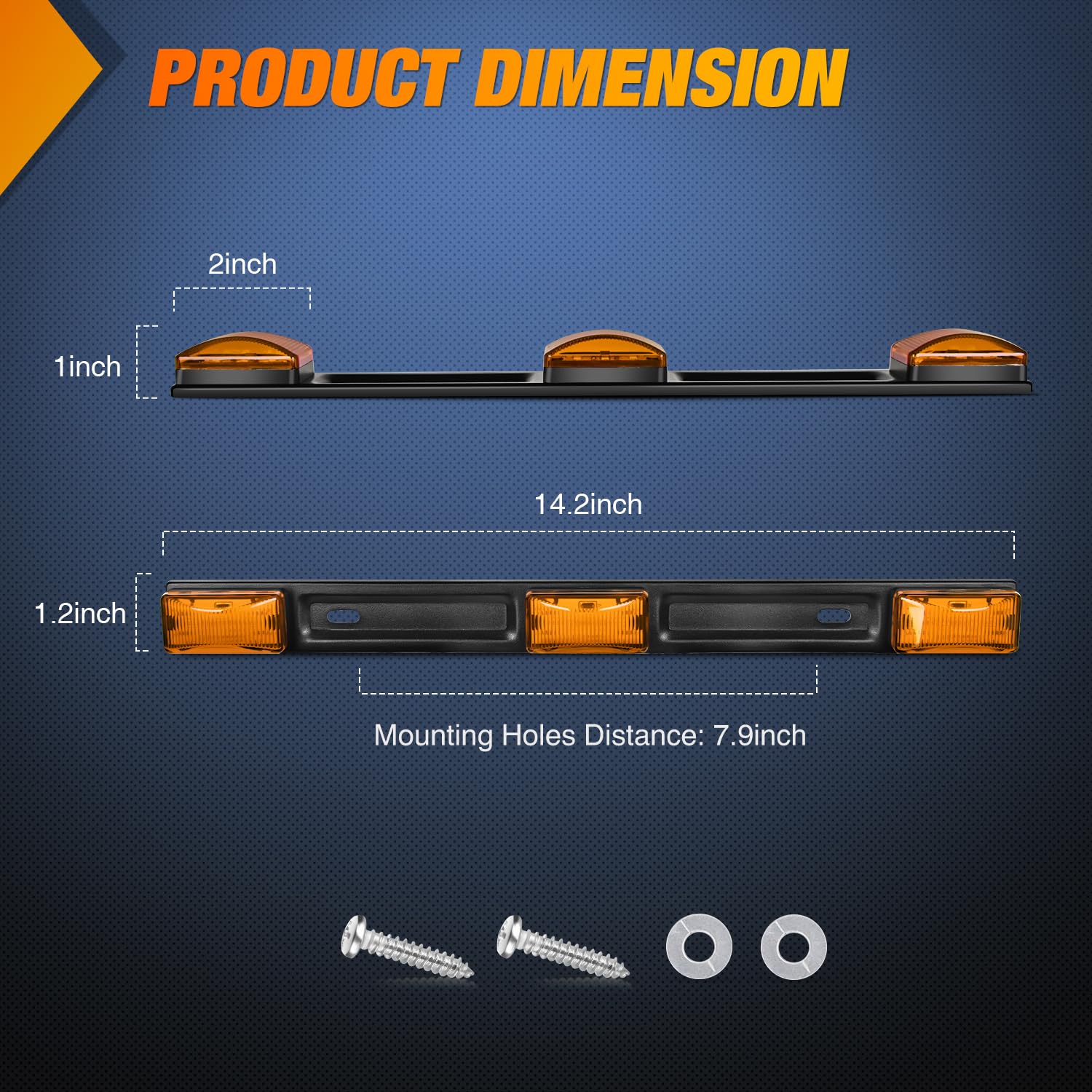 Nilight stainless bracket supports secure trailer light bar installation.