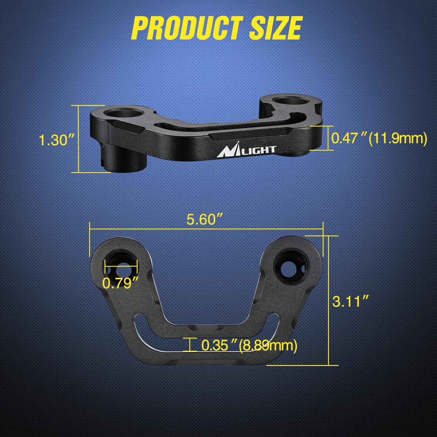 Nilight matte-black powder-coated-bracket resists wear and fading.