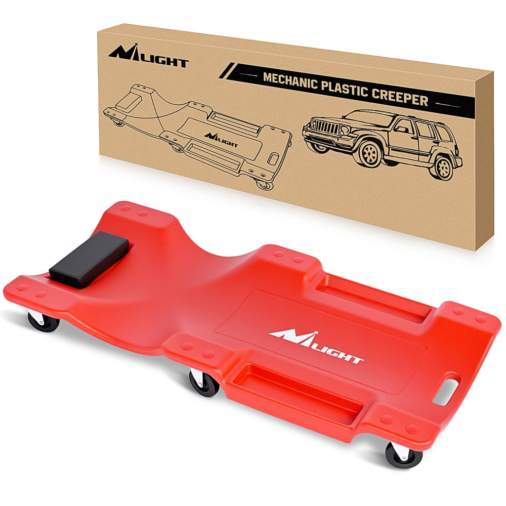 Nilight 40-inch mechanic creeper with heavy-duty ABS for durable workshop use.