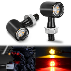 Nilight rear LED turn signal with red beam for enhanced bike visibility.