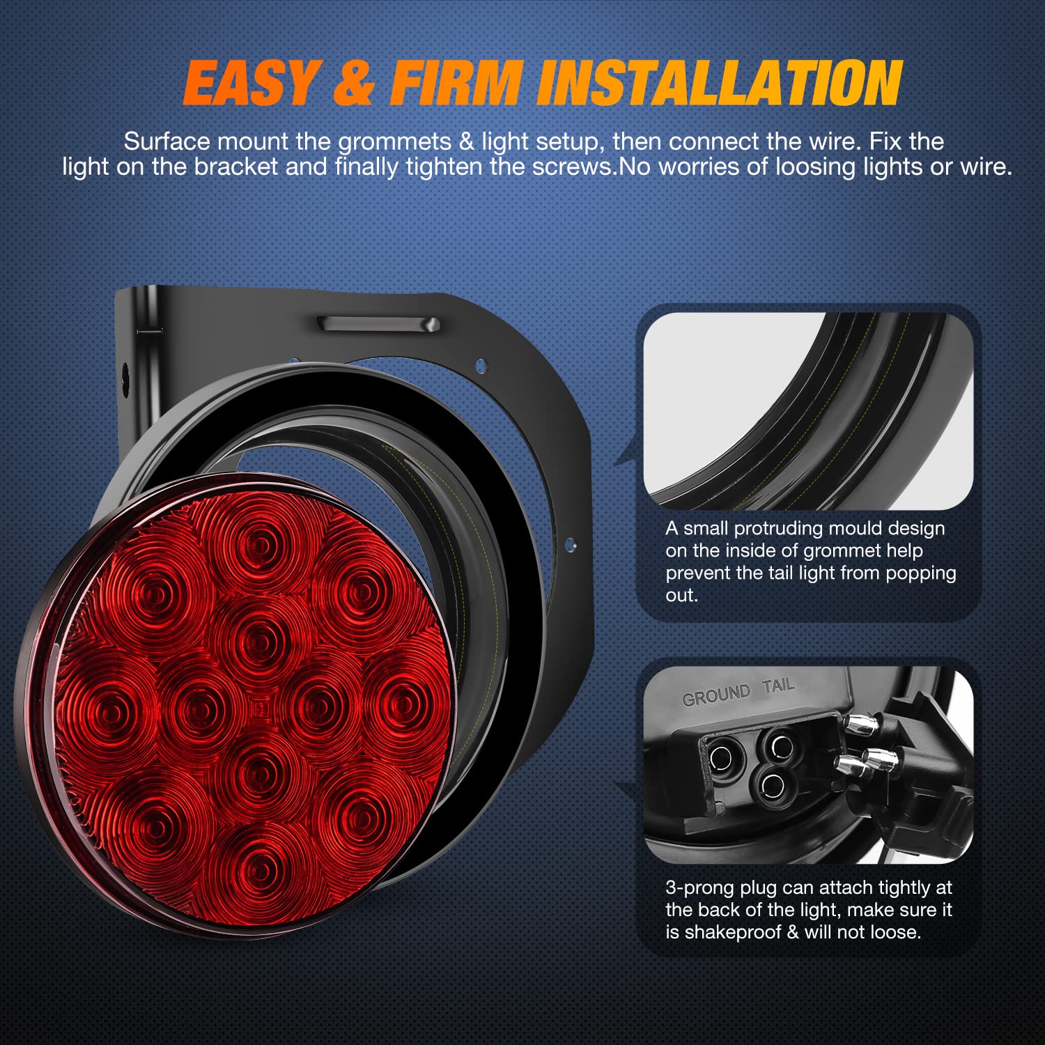 Nilight mounting bracket with holes for firm attachment