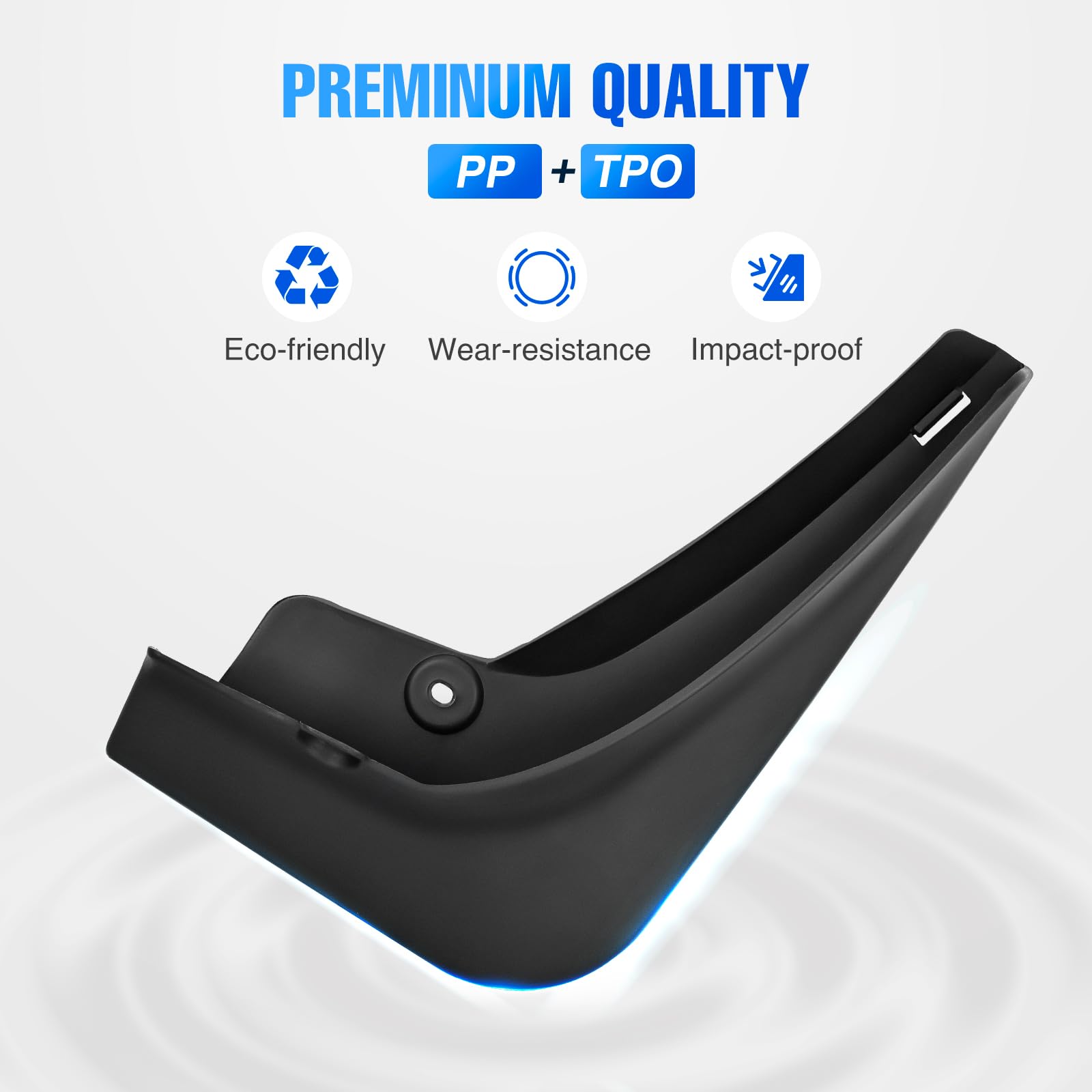 Nilight PP+TPO material close-up showing durable protective surface.