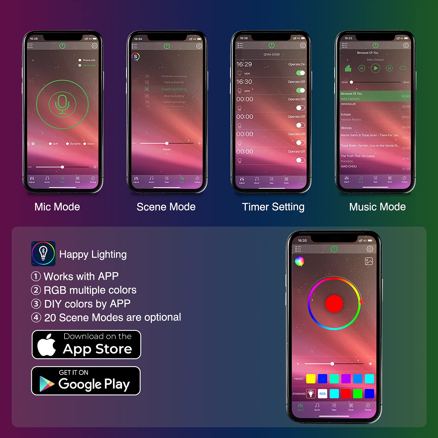 Nilight music sync mode lights react to your tunes for dynamic mood