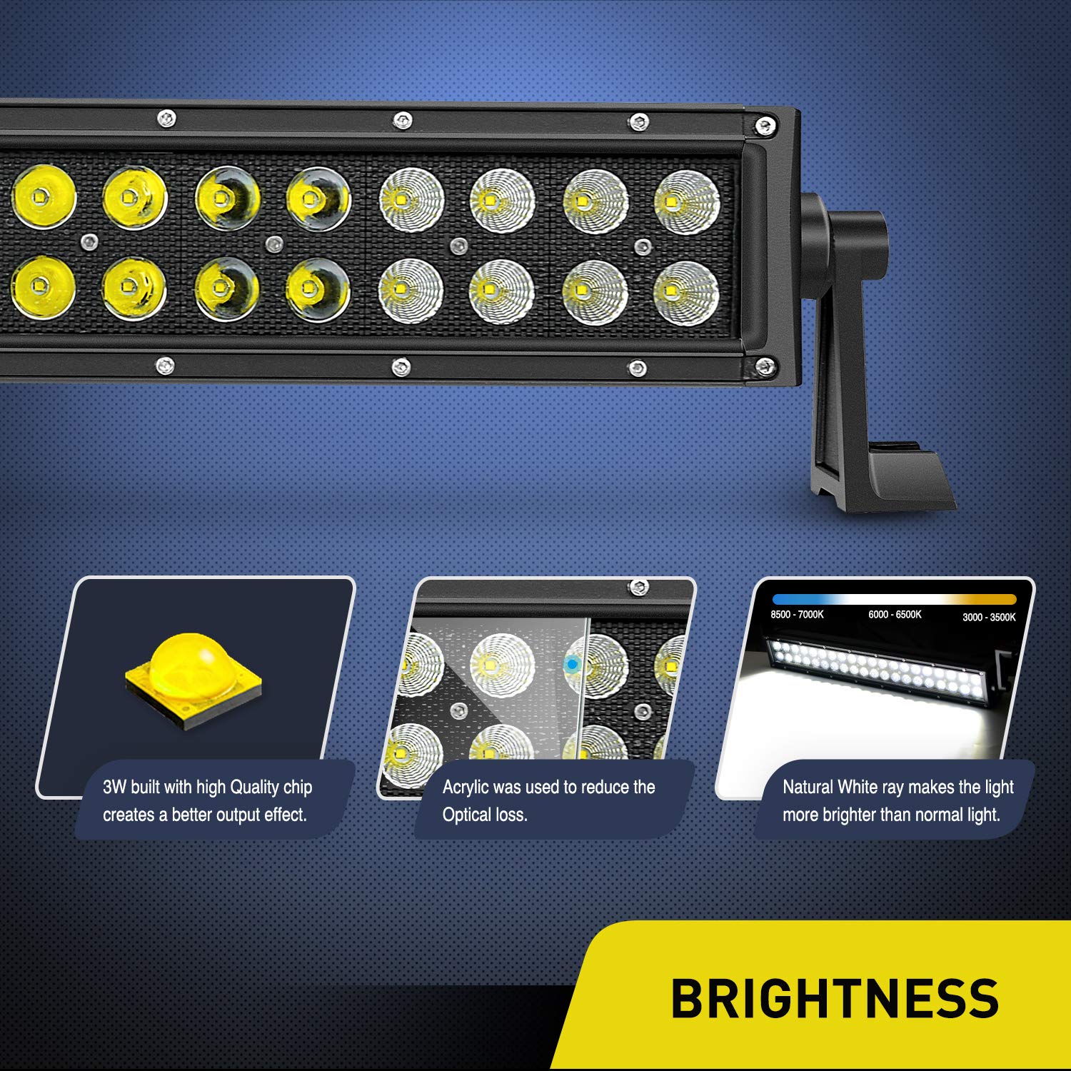 Nilight NI07B side-mount bracket demonstrates sturdy installation for rugged terrain.