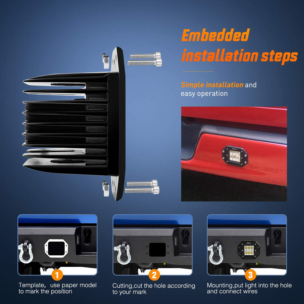 Nilight NI23C-18W two-pack offers versatile vehicle lighting options.