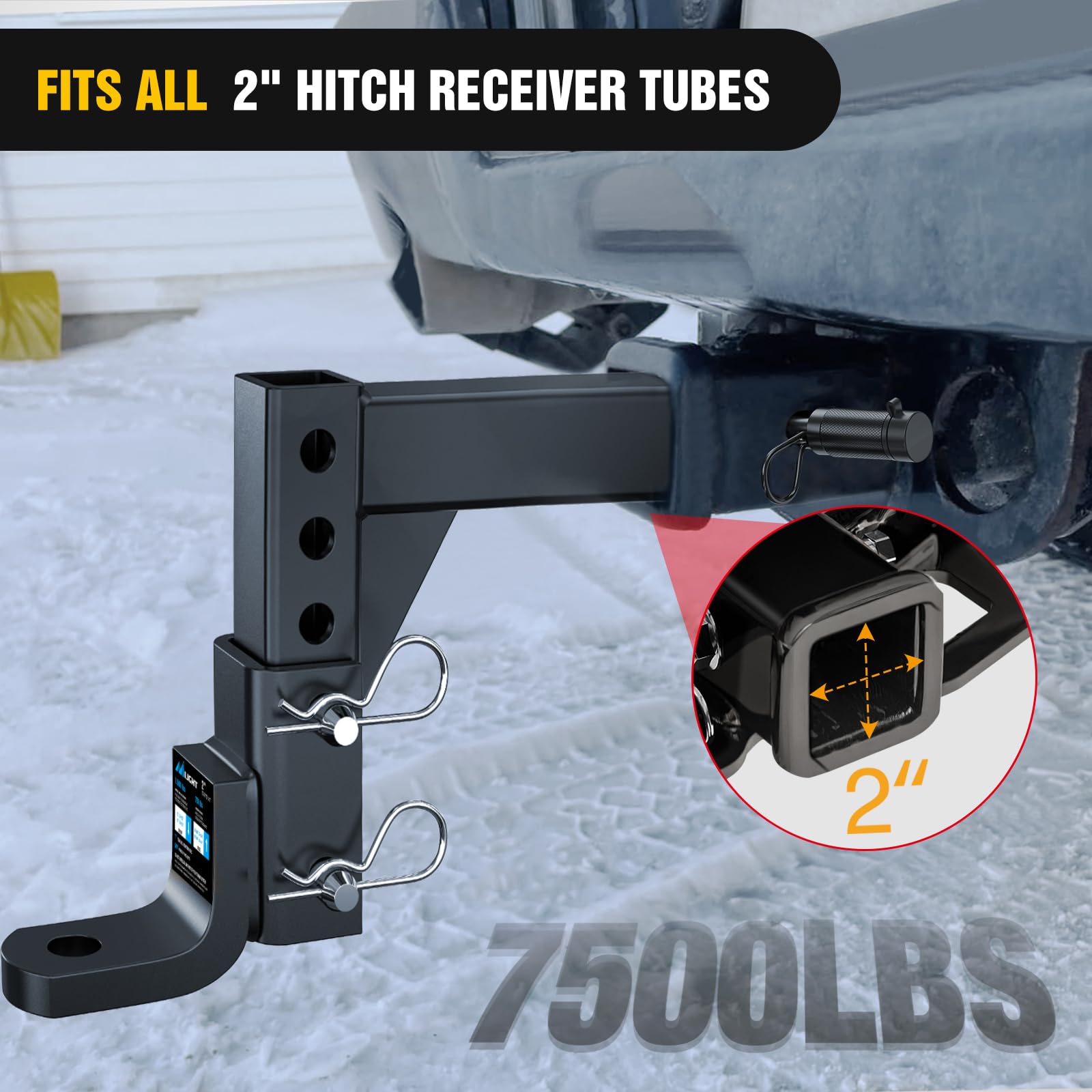 Nilight nine-and-a-half-inch drop option for level towing.