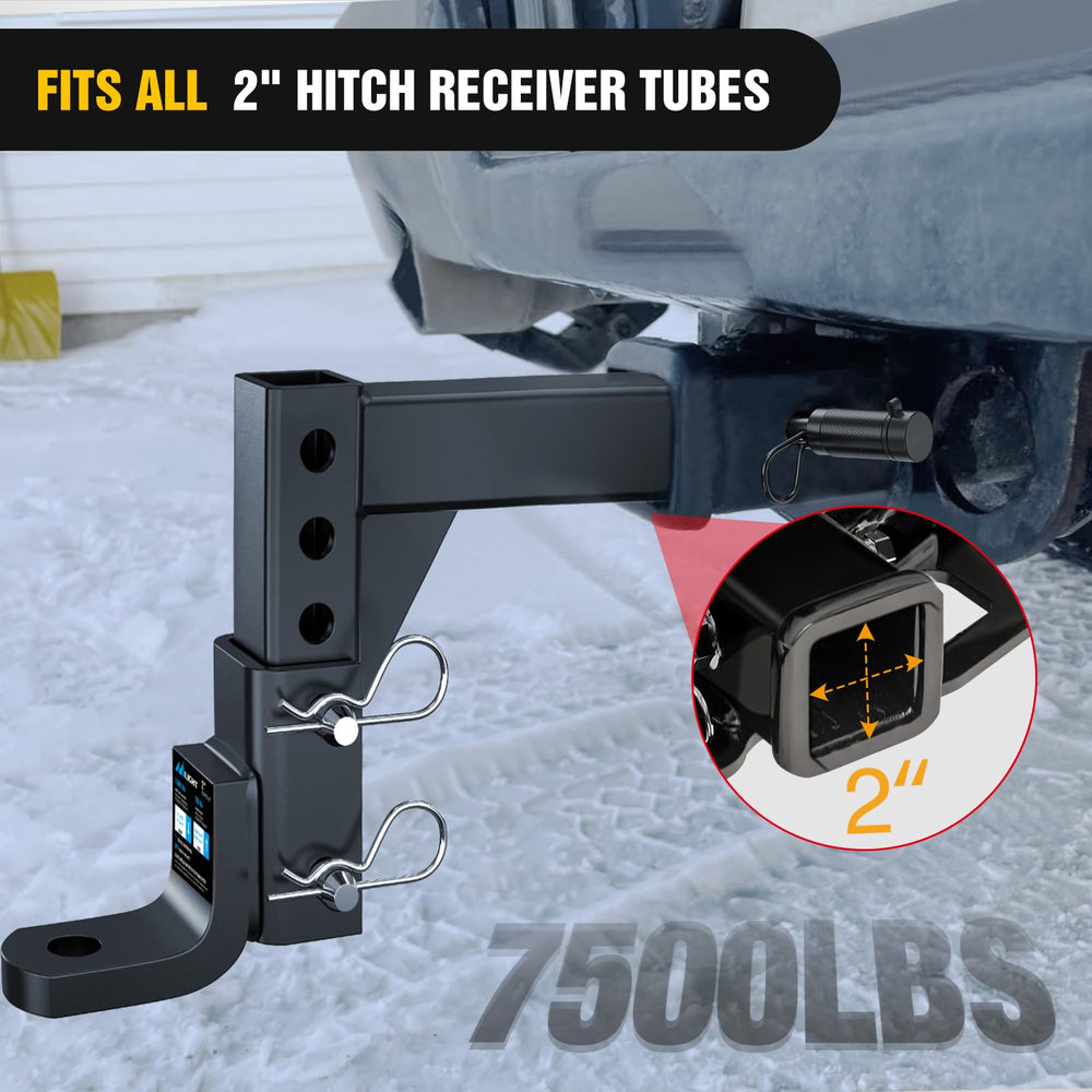 Nilight nine-and-a-half-inch drop option for level towing.