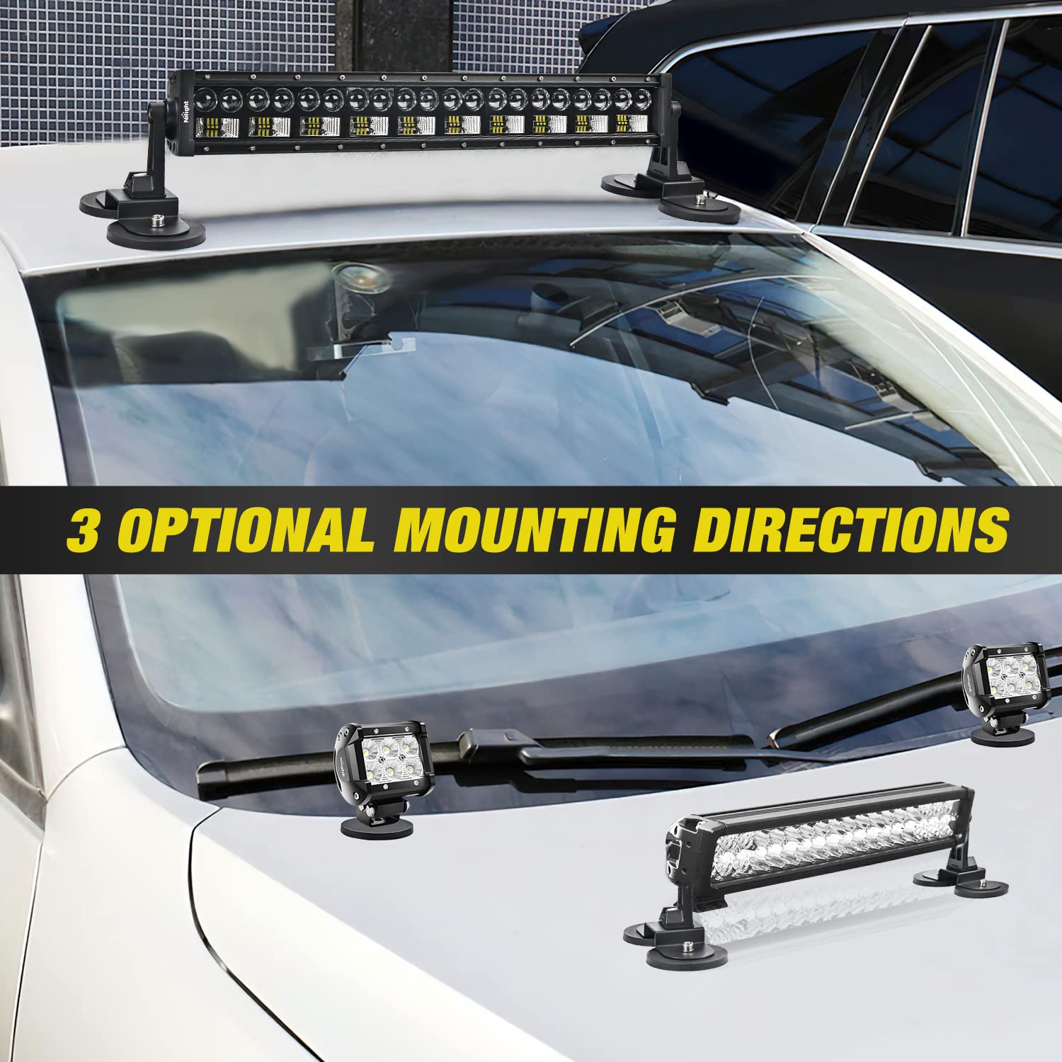 Nilight no-drill mounting enables quick setup without tools.