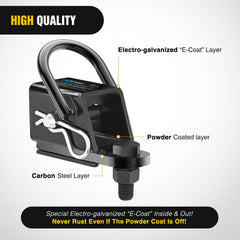 Nilight no-swivel design provides solid coupling for reliable tows.
