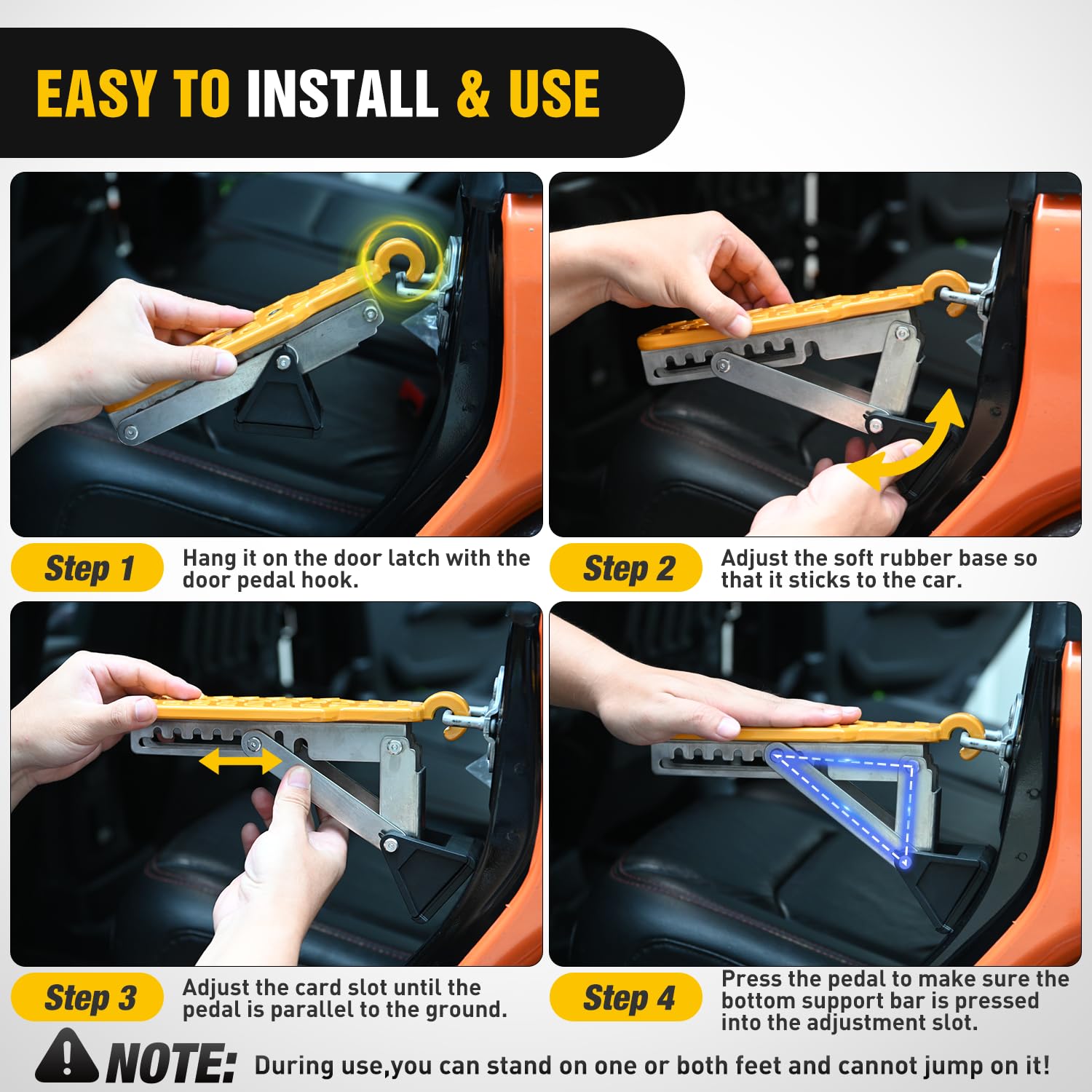 Nilight non-slip platform providing secure footing on vehicle roof access.