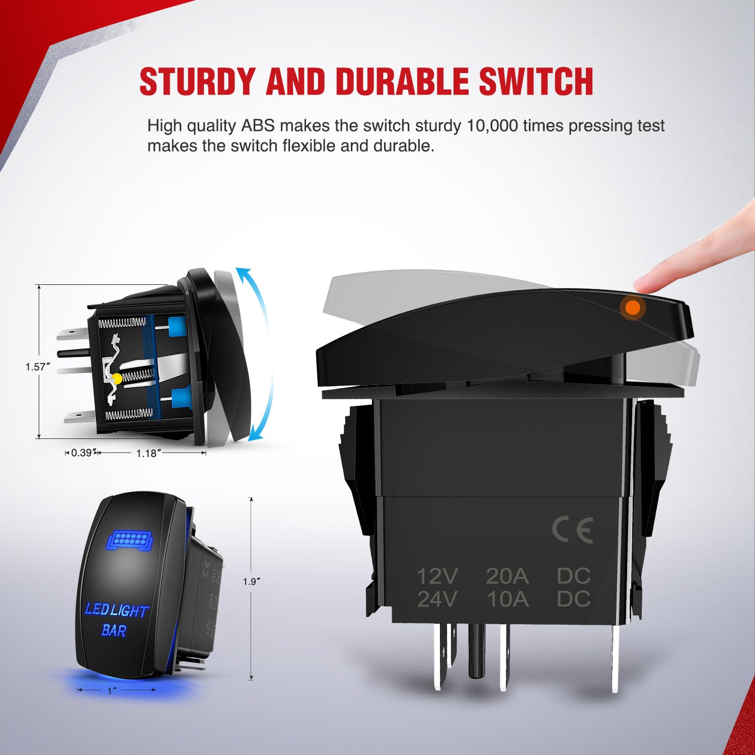 Nilight nylon-jacketed wiring close-up showcases durability and heat resistance.