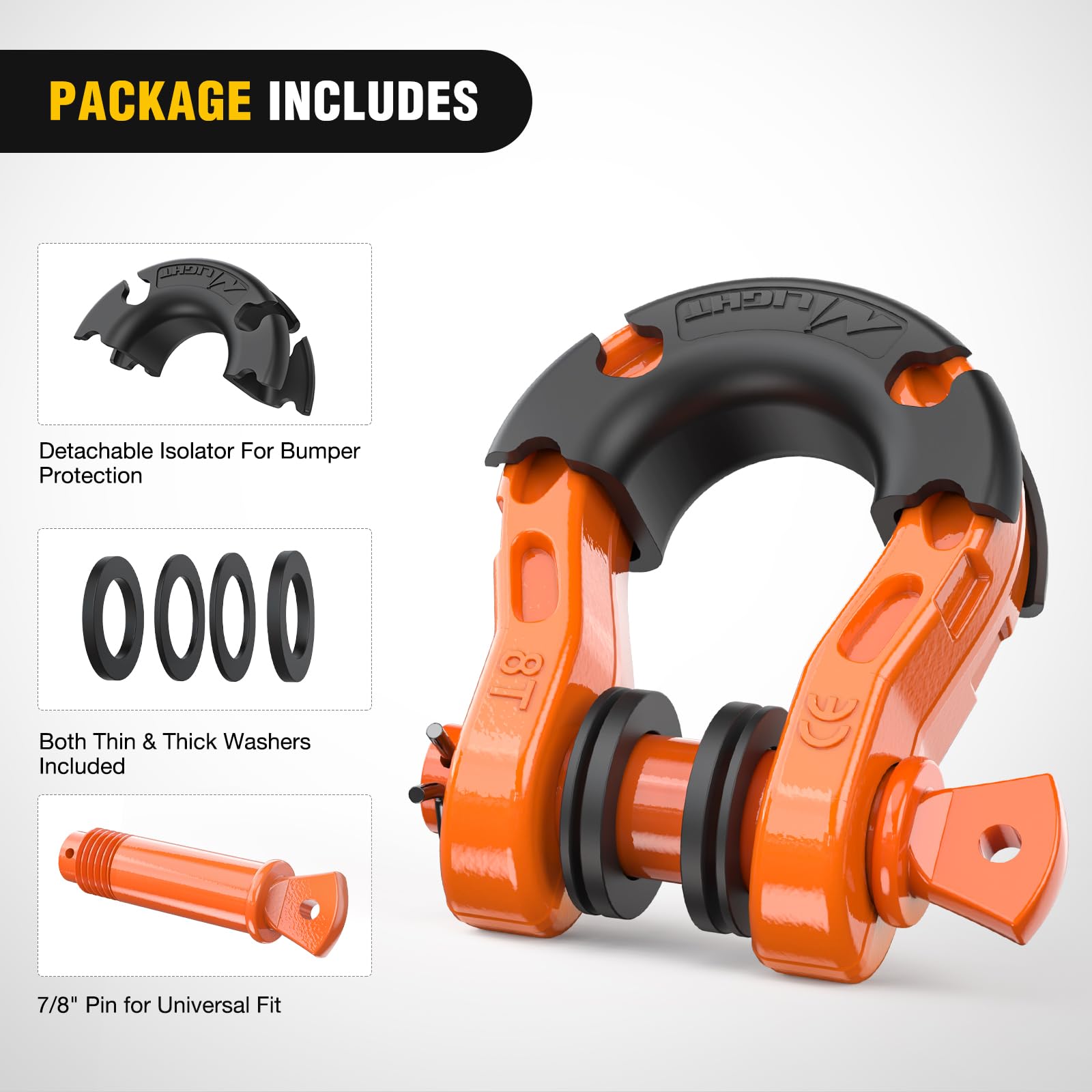 Nilight off-road recovery setup shown with straps and blocks for trails.