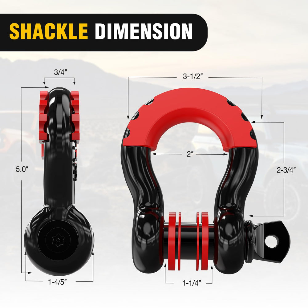 Nilight anti-theft D-rings secure attachments and prevent loss during driving