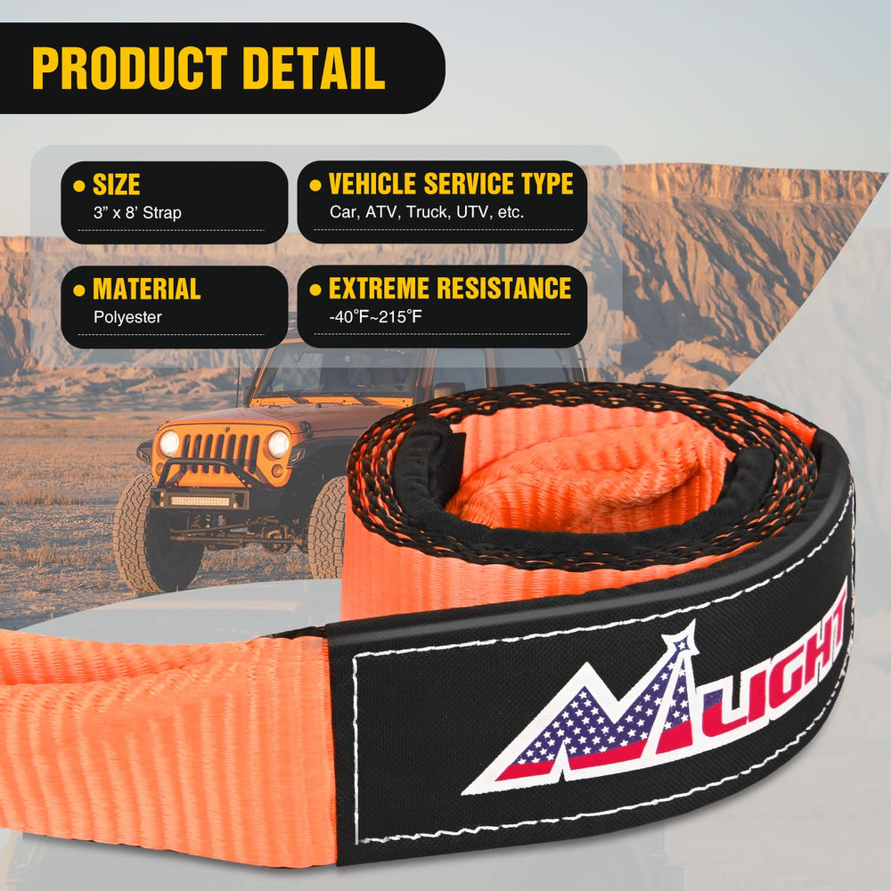 Nilight offroad recovery kit D-ring shackles: anti-theft design for secure towing