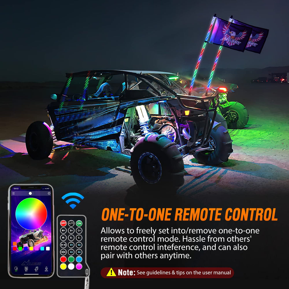 Nilight one-to-one remote control mode to avoid interference.
