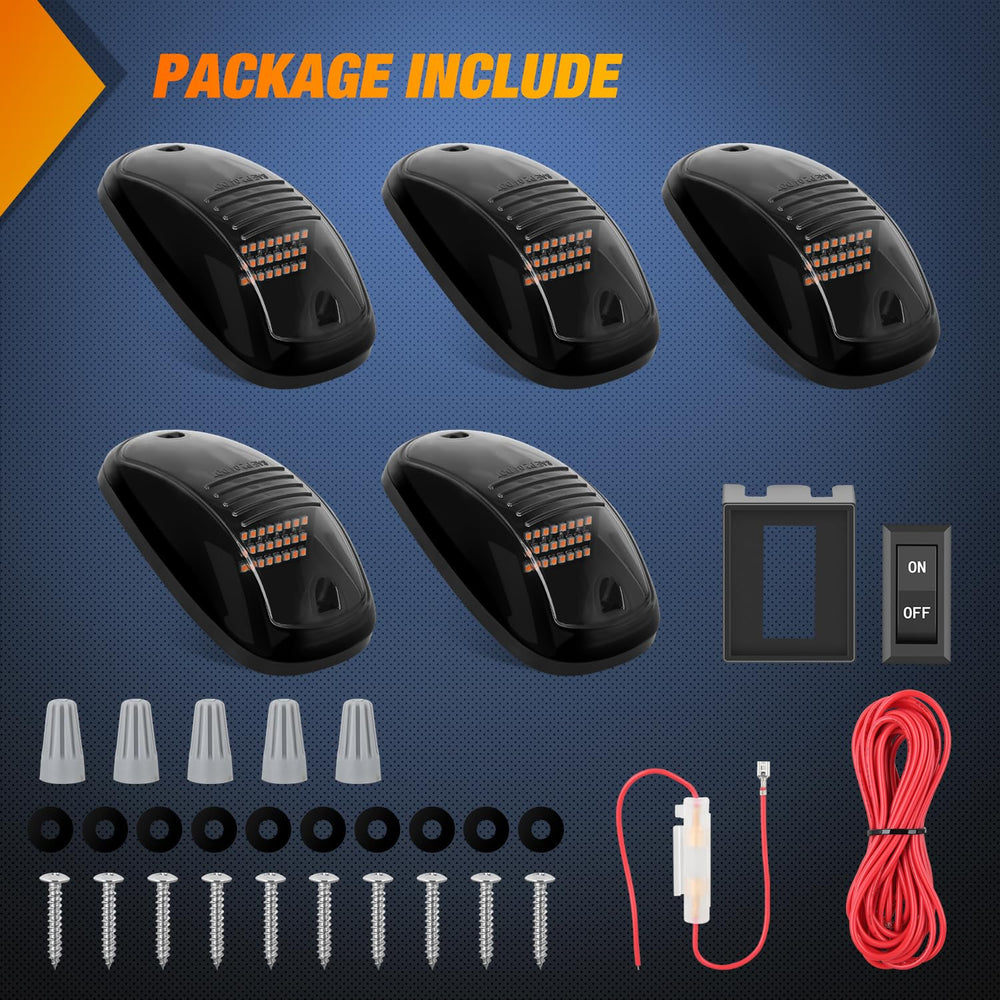Nilight five-light pack with smoked amber marker lights.