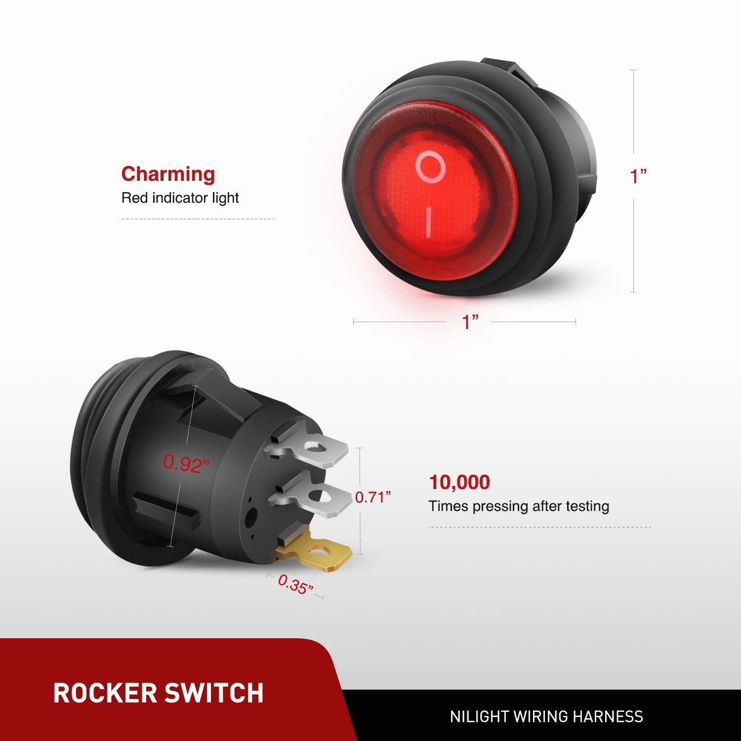 Nilight two-lights-with-harness contents for easy installation.