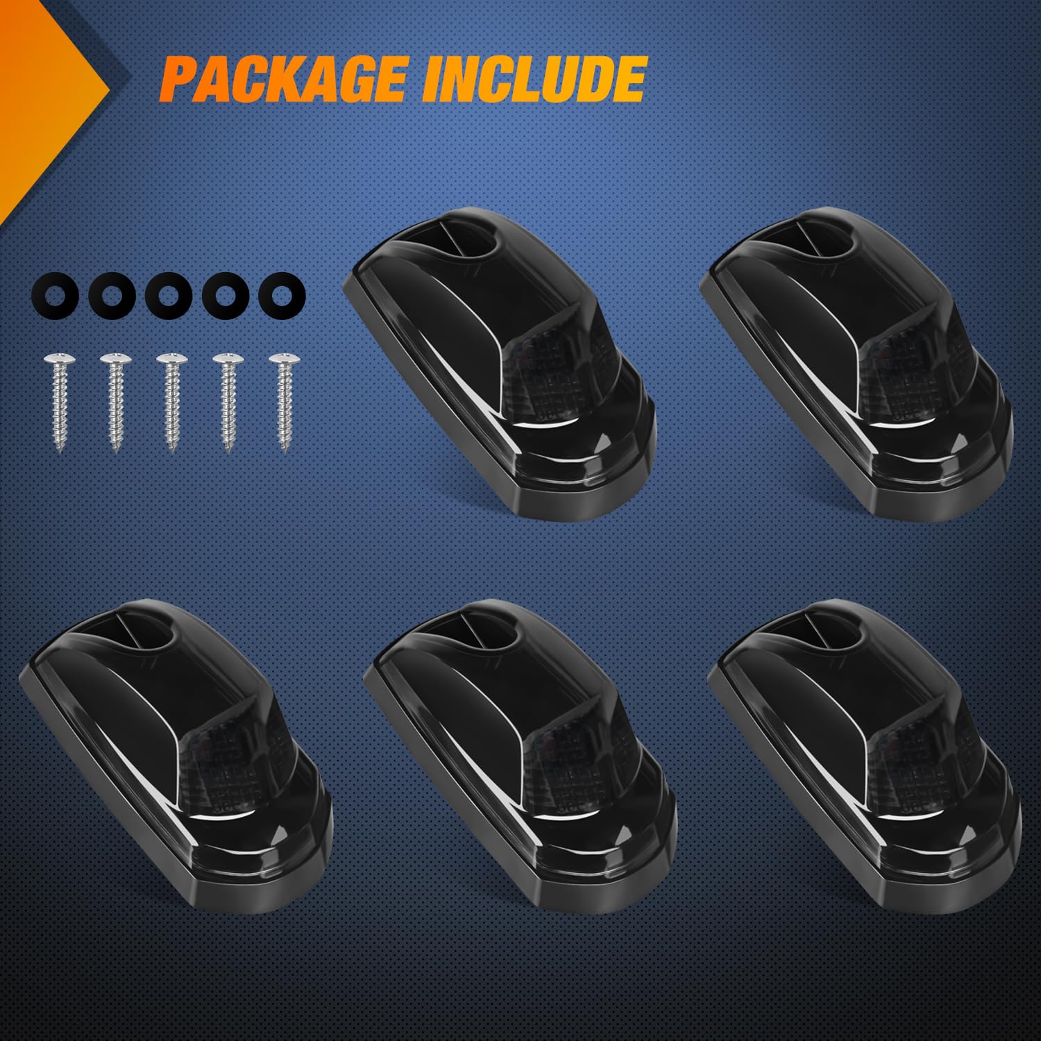Nilight smoked amber marker lights enhance truck silhouette and signaling.