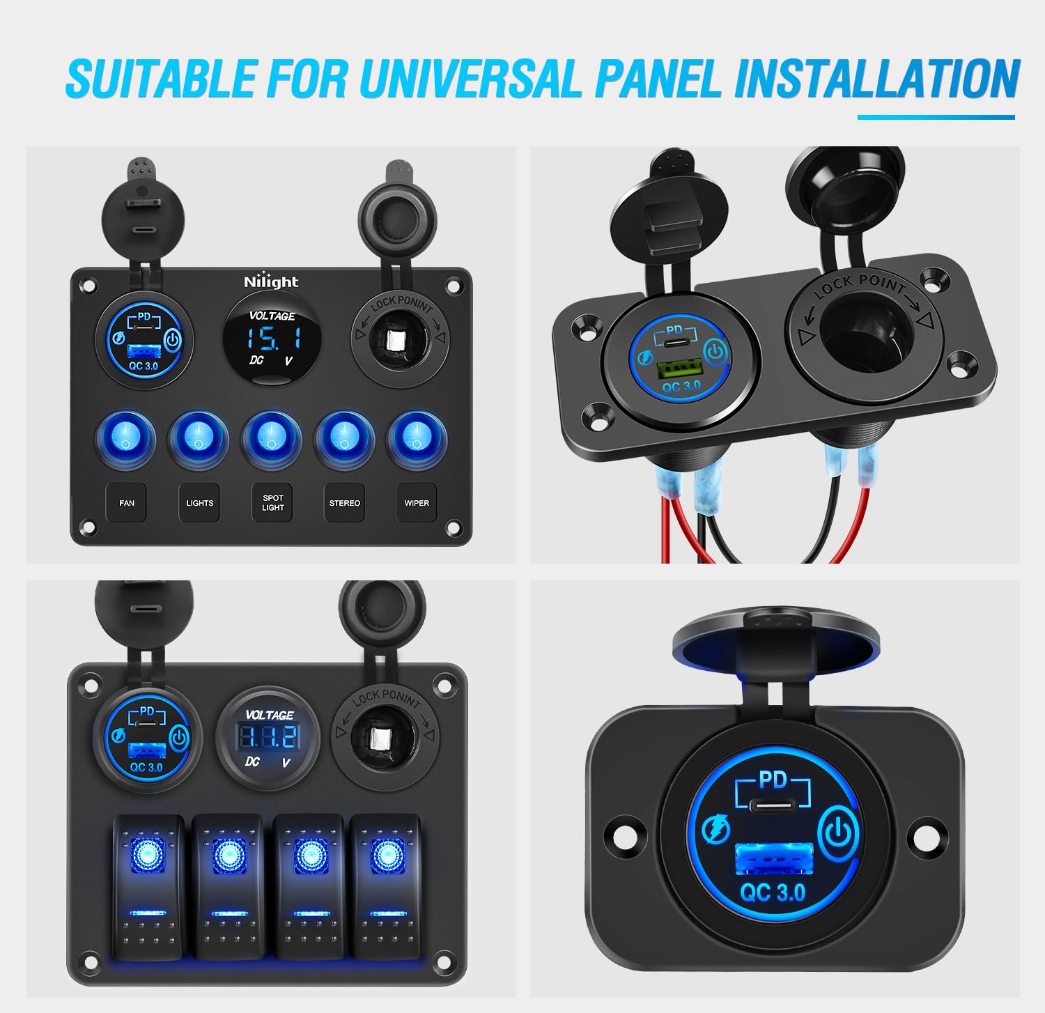 Nilight touch switch helps prevent unnecessary battery drain after engine start.