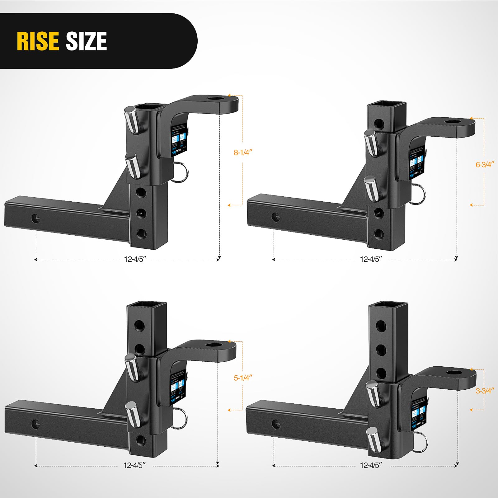 Nilight includes three 5/8-inch pins and clips for easy mounting.