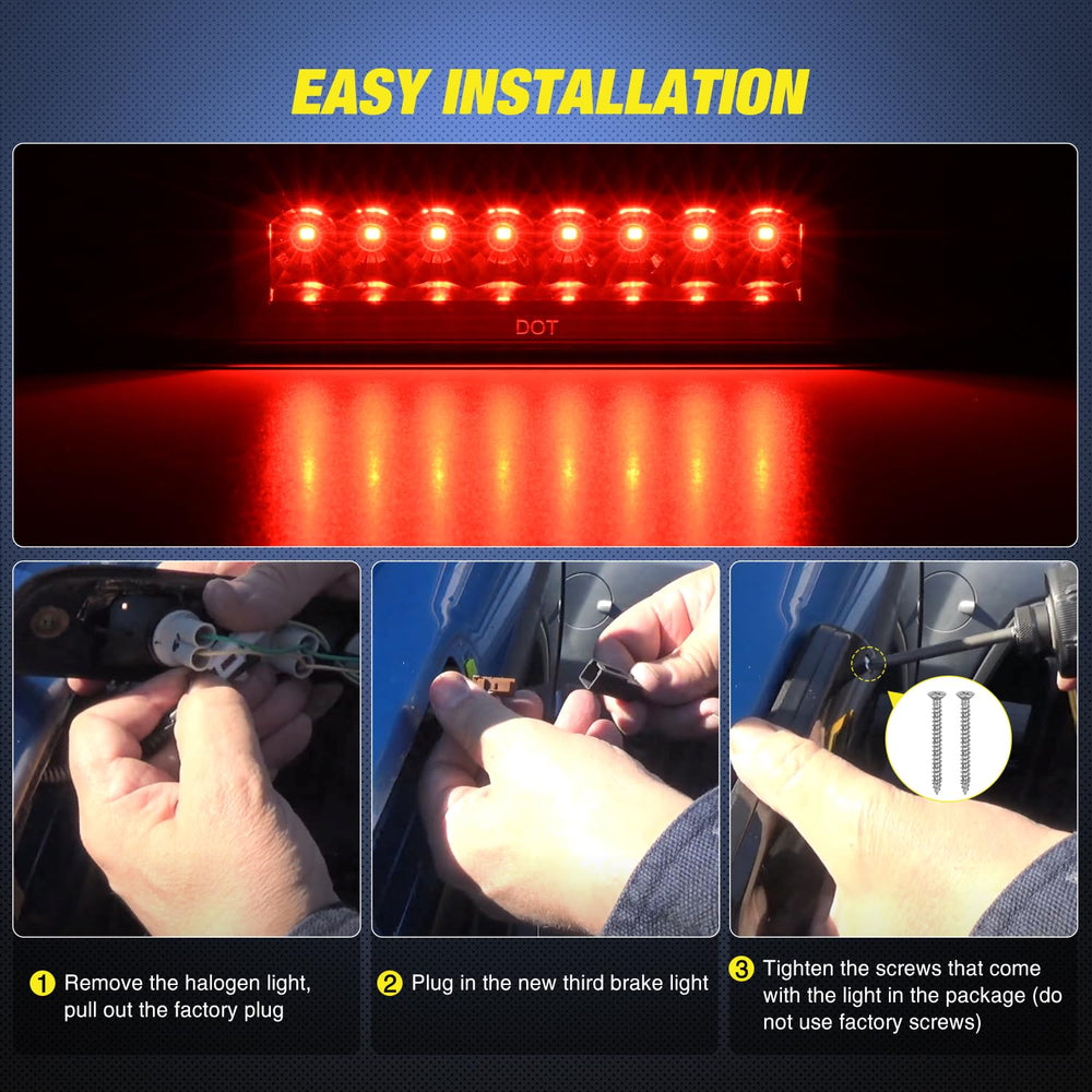 Nilight plug-and-play brake light installation for Tacoma