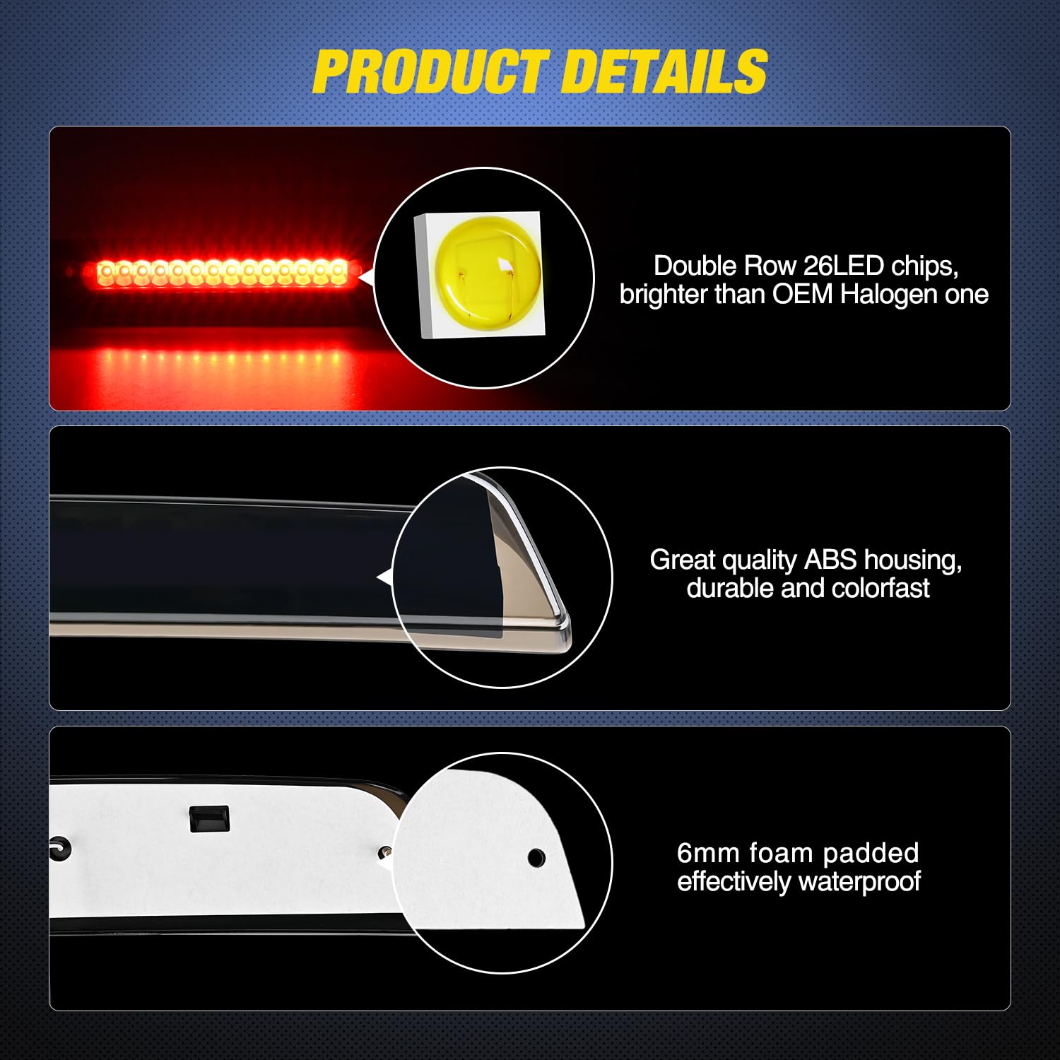 Nilight plug-and-play brake light for quick, tool-free installation.