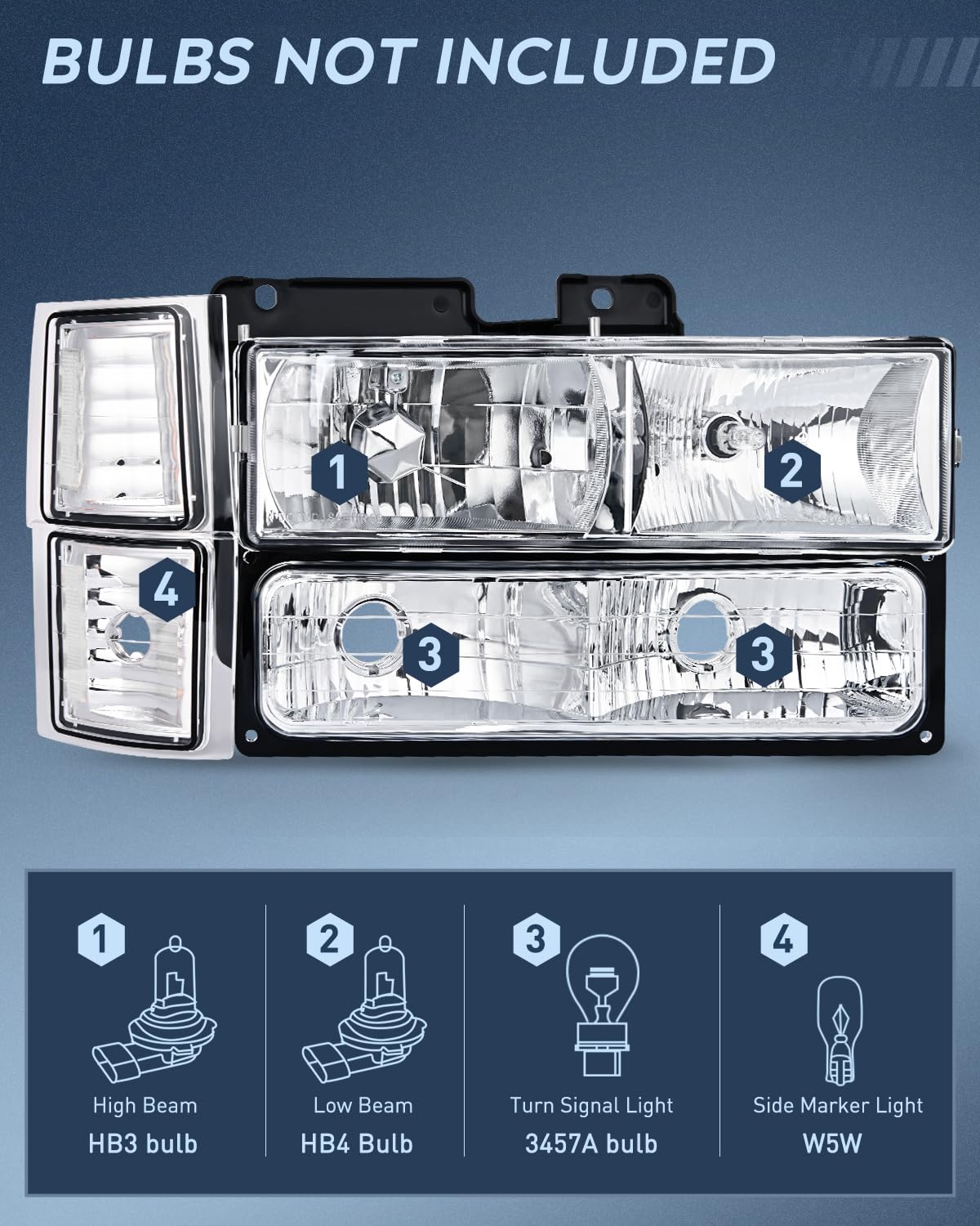 Nilight plug-and-play headlight taillight installation for Chevy simplifies replacement.