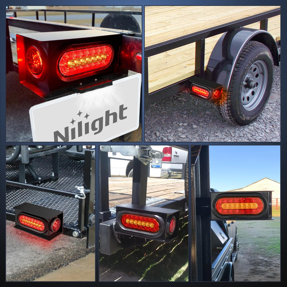Nilight pre-cut mounting holes simplify installation on trailers.