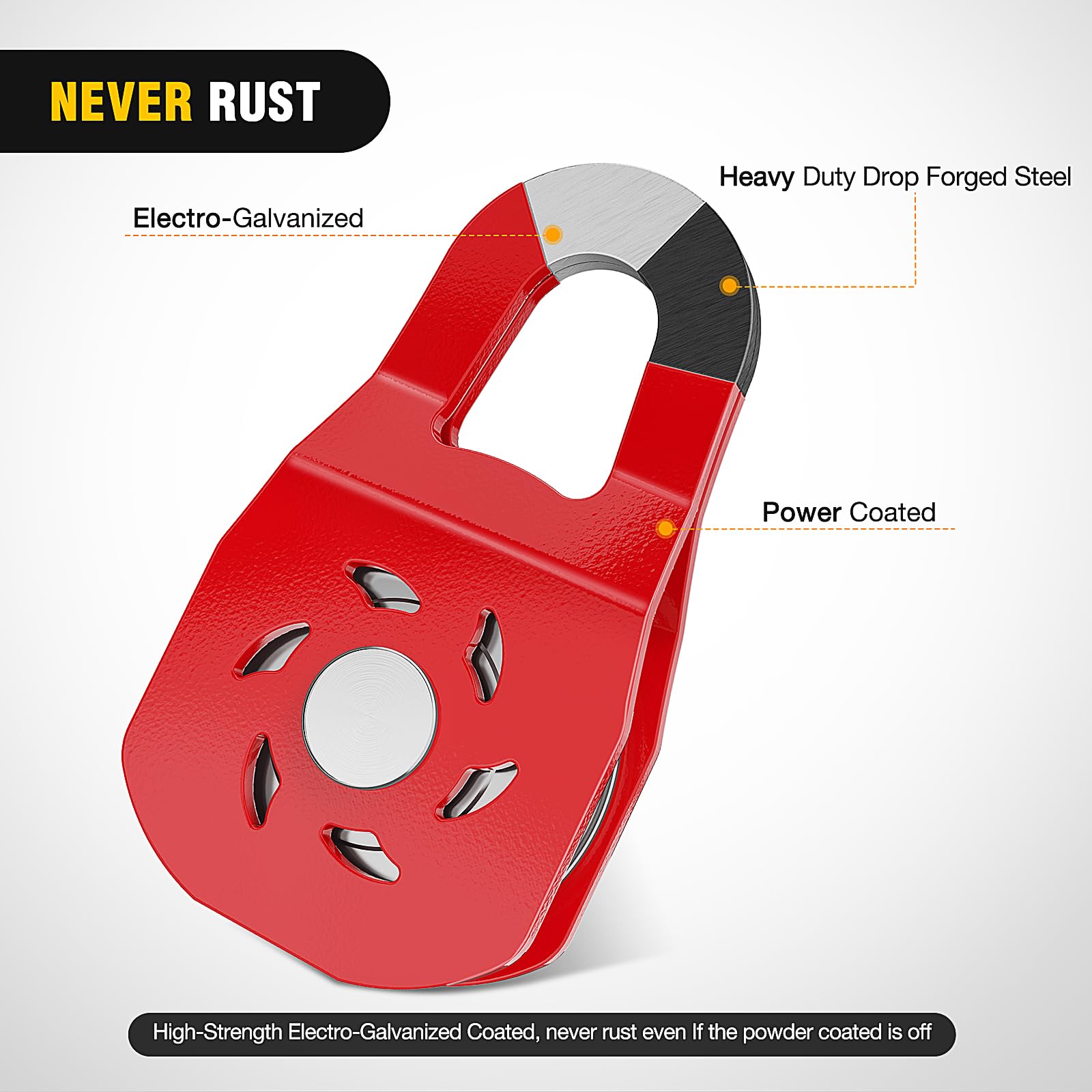 Nilight pulley block side detailed highlights robust components and quick setup usability