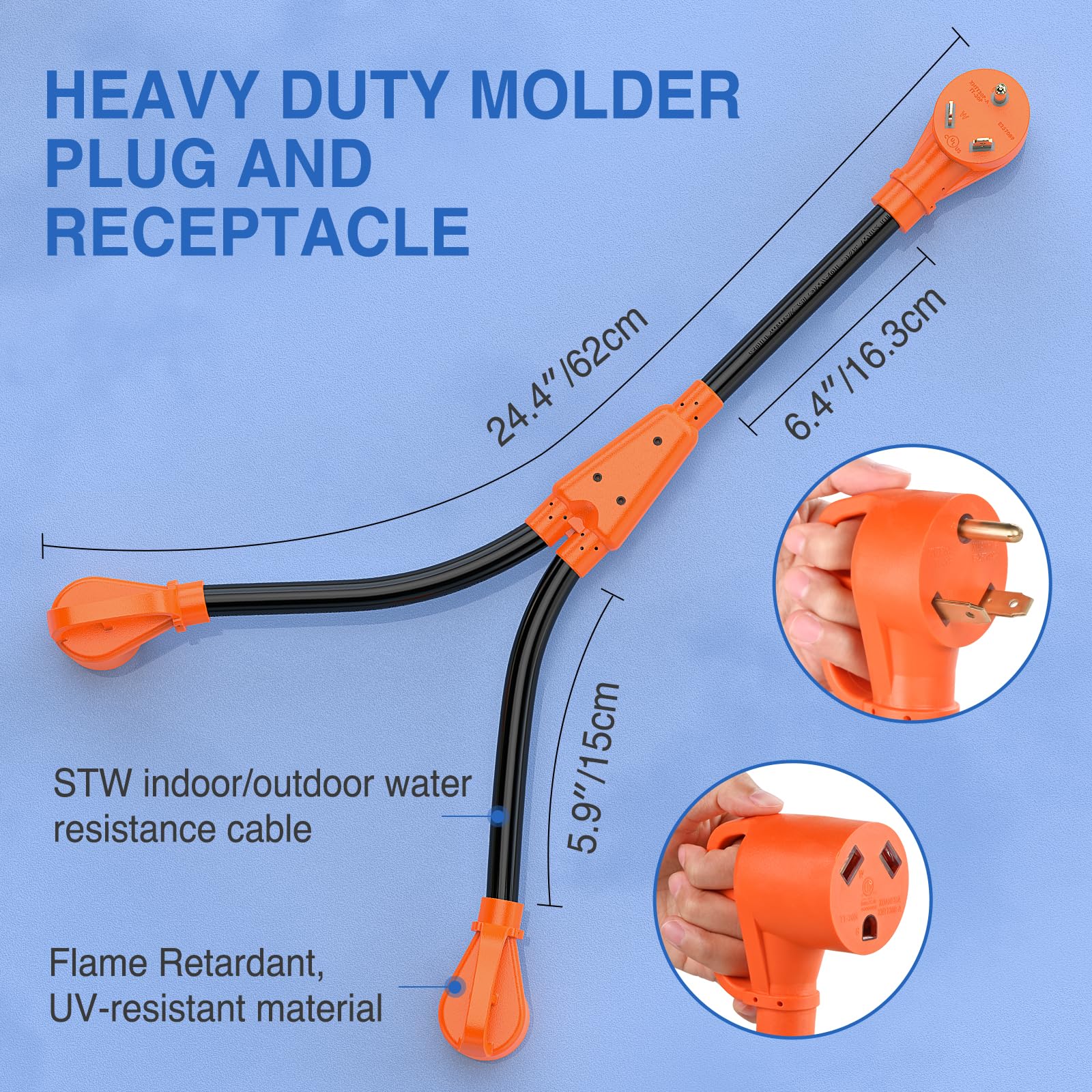 Nilight pure copper 10awg wires ensuring strong conductivity.