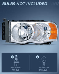 Nilight Ram headlight amber corner boosts visibility and style at night.