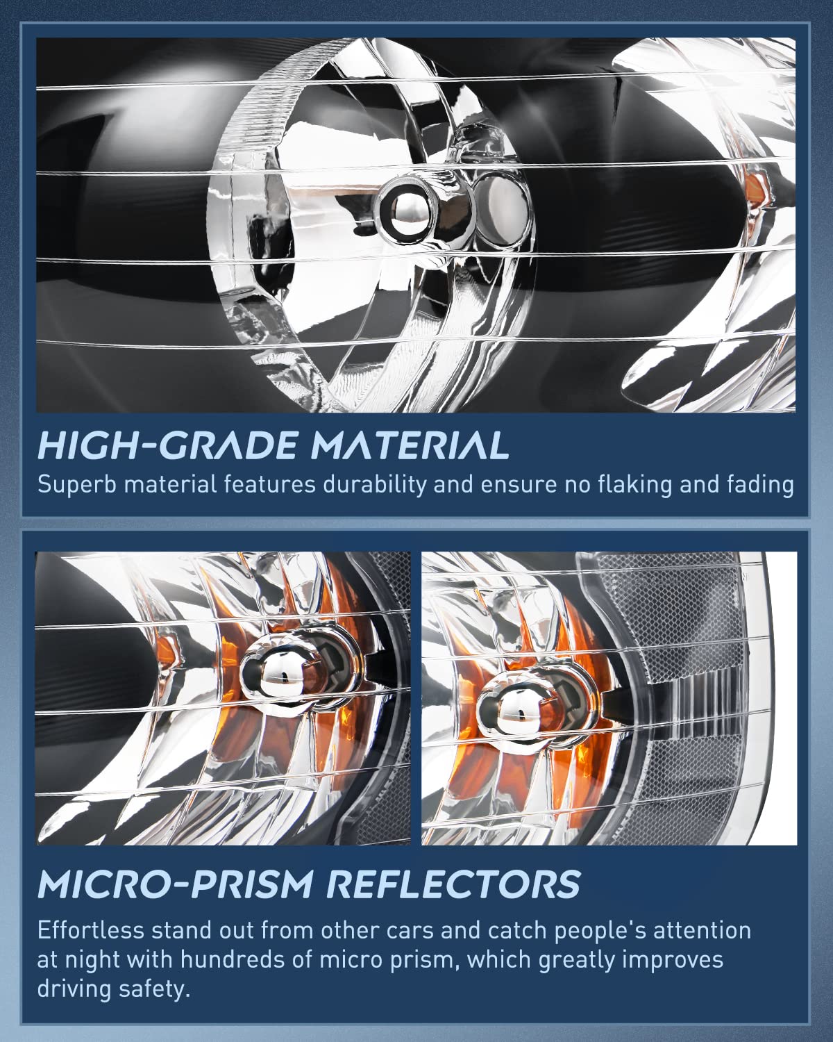 Nilight Ram headlights IP65-rated seal to protect against moisture and fogging.