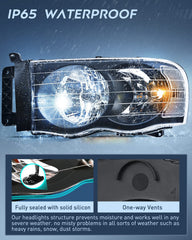 Nilight Ram headlights night-vision test showing improved road visibility.