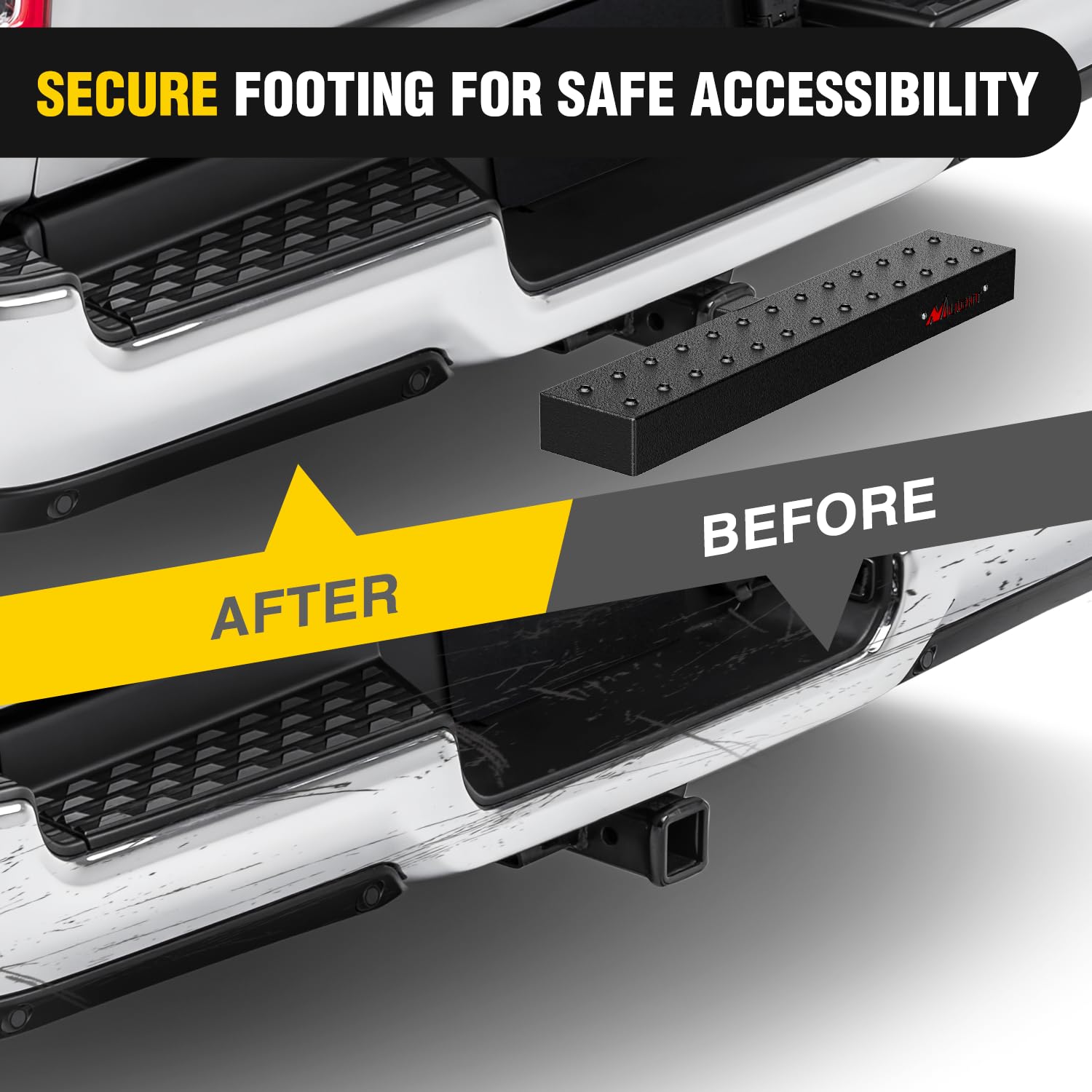 Nilight rear bumper guard protector helps shield bumper scuffs during entry