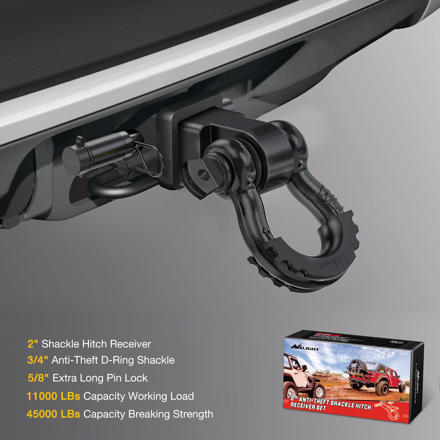 Nilight recovery anchor point options offer flexible connection angles for various off-road tasks.