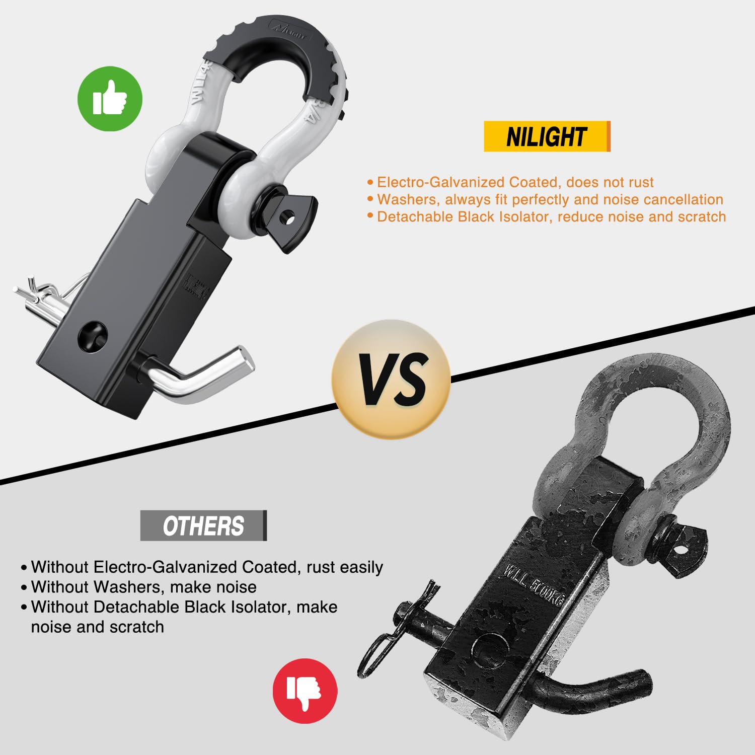 Nilight recovery kit in action for off-road towing and recovery tasks