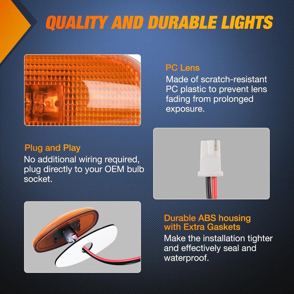 Nilight red rear marker light boosts rear visibility for others