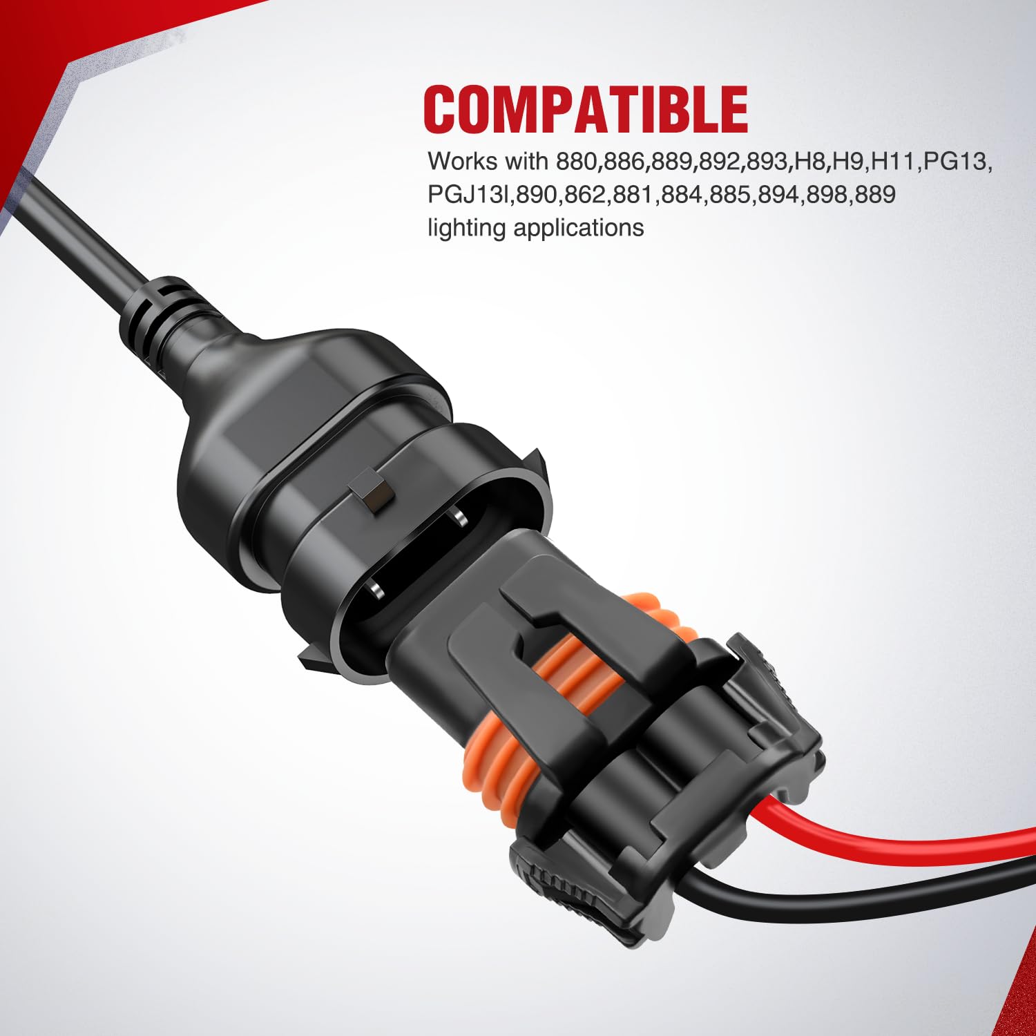 Nilight relay and blade fuse provide circuit protection during use.