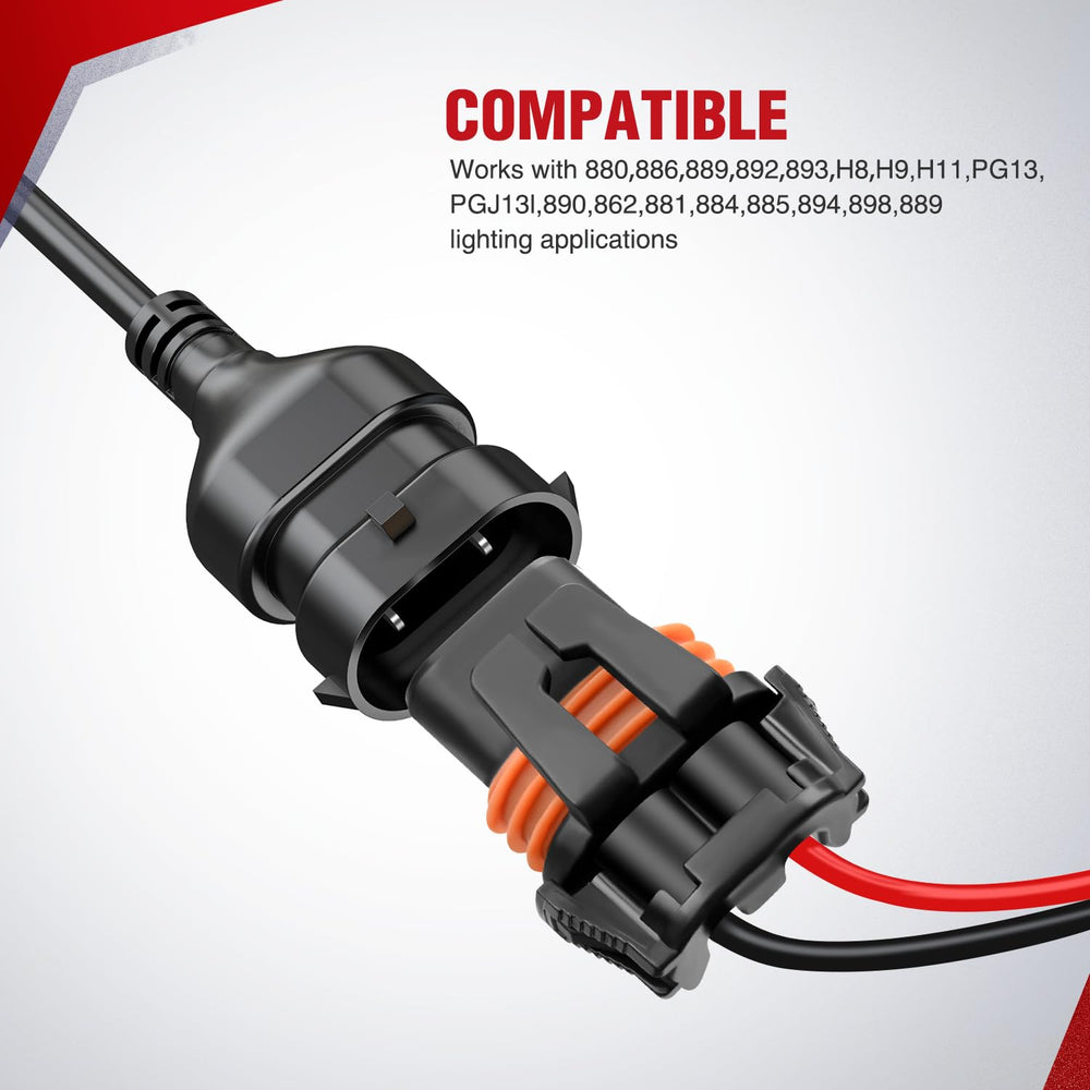 Nilight relay and blade fuse provide circuit protection during use.