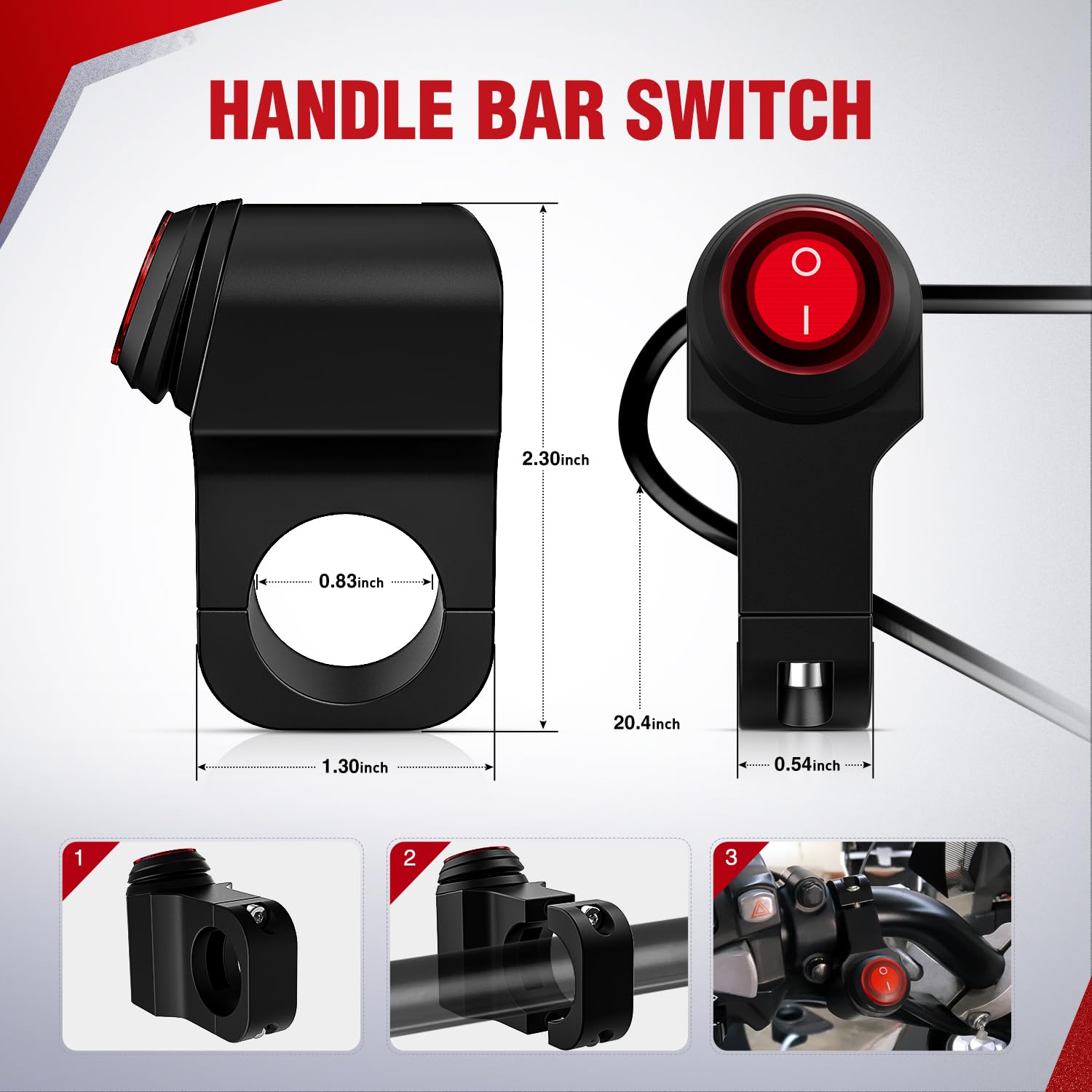 Nilight 7/8-inch handlebar compatibility for motorcycles and bikes.