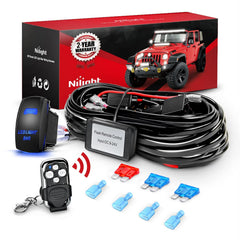 Nilight remote wiring harness for light bar enabling flexible installation and remote control