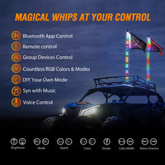 Nilight RGB whip light chasing modes syncs with music on trails