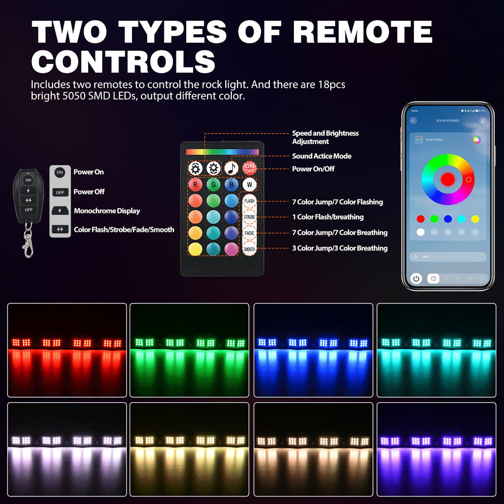 Nilight rock lights with IP67 waterproof protection for harsh weather