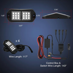 Nilight rock lights remote control in use for easy color and mode change