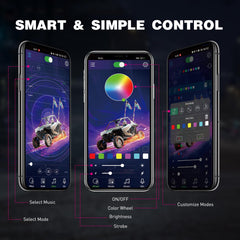Nilight rock lights one-to-one remote avoids interference during use.